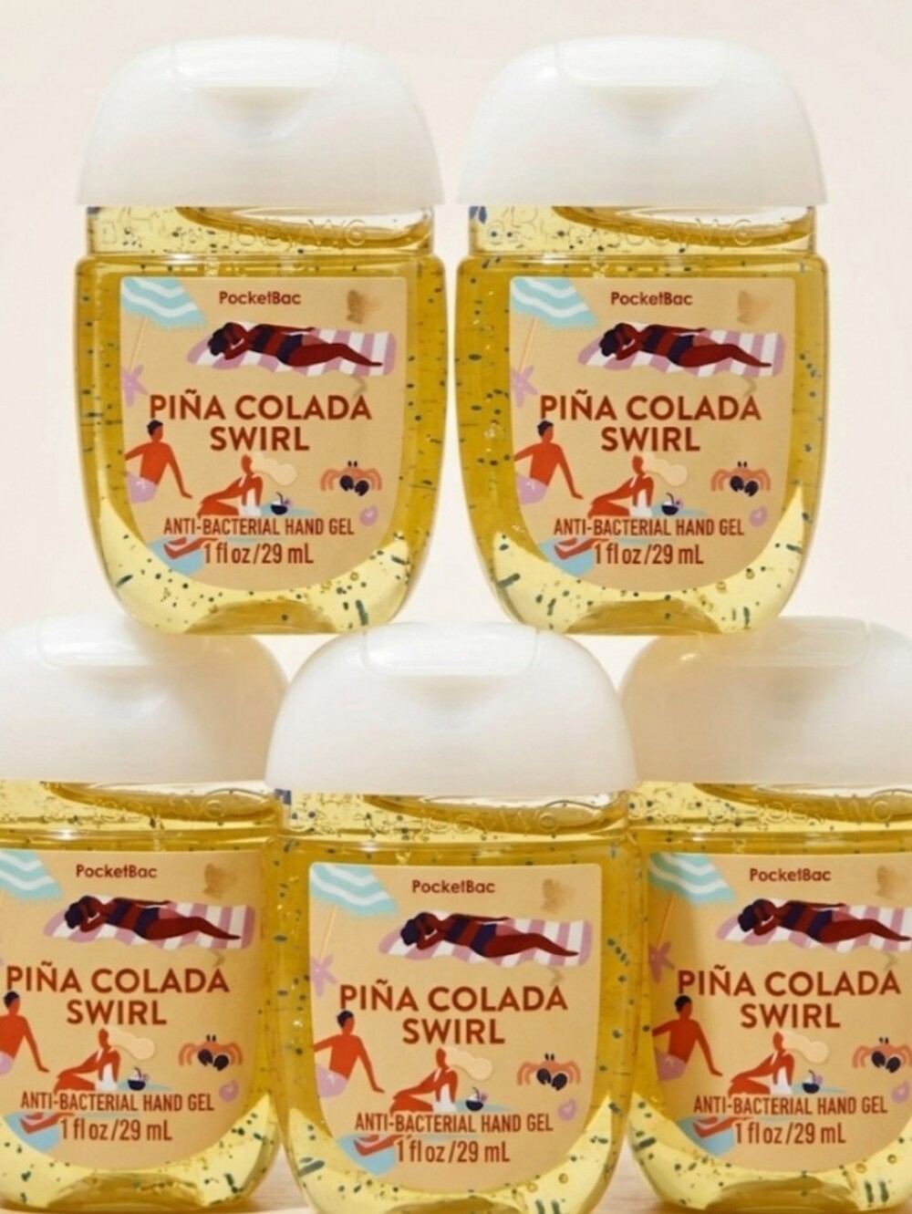 Bath & Body Works Piña Colada Swirl PocketBac Hand Gel - Yellow